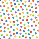 Multi color dots on White