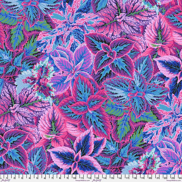 Purple Blue Pink Bold Leaves