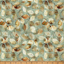 Tan & Brown Leaves on Green