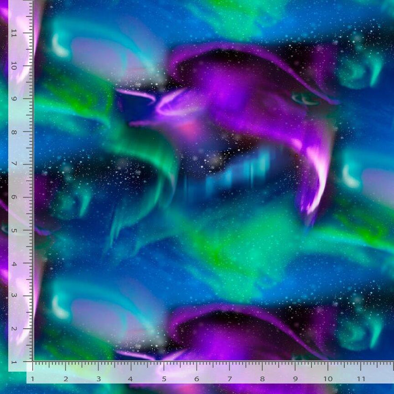108" Northern Lights on Black