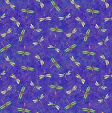 Dark Purple w Sm Dragonflies