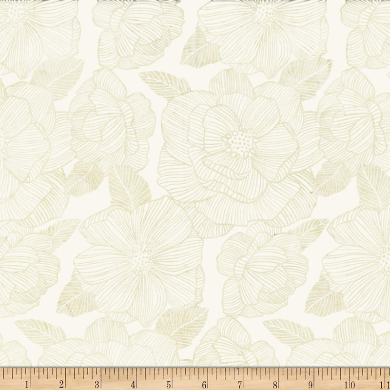 Tonal Flowers on Cream