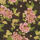 Pink & Gold Flowers on Plum