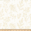 Fern Leaves on Cream