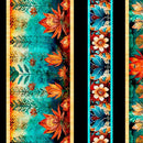 Fiesta Rose Border Strip BLK