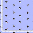 Puffins and Stars on Sky Blue