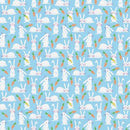 Rabbits & Carrots on Sky Blue