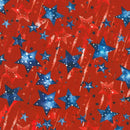 Red w Shooting Red & Blue Star