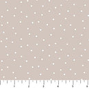 Taupe w Cream Pin Dots