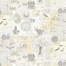 Lite Yellow & Gray Newsprint