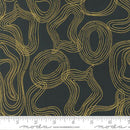 Black w Gold Concentric Shapes Metallic