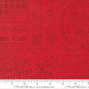 Red on Red Newsprint Holiday