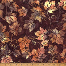 Batik Brown w Rust & Tan Leaves Brownie