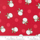 Red w Small Snowman in Scarves