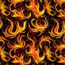 3" Chili Flames on Black