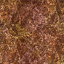 108" Batik Brown Jungle Leaves