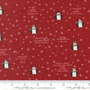 Mr Penguin on Red w Text