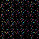 108" Black w Multi Mini Stars