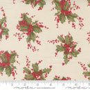 Cream w Holly Berry Sprigs
