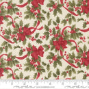Cream w Holly & Red Ribbons