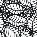 Batik Black w White Cane Leaf