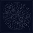 Sashiko Panel Momiji Navy