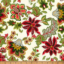 Lg Floral on Cream Fall Colors