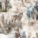 Wolf Vignettes on Tan, Rocks