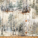 Aspen Snow Scene Peach Brown