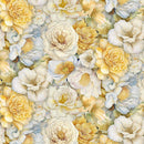 White Tan Neutral Floral Cream