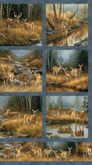 Blocks: Deer At Water in Woods