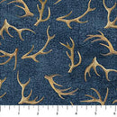 Antlers on Dark Blue