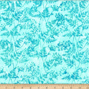 Batik Turquoise w Spiky Leaves