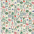 Mah Jong Tiles in Rows Cream