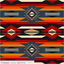Fleece Orange Blue Black Cream