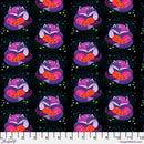 Pink Purple Fox Family Black