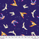 Midnight Owls in Flight Purple