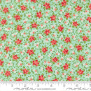 Mint Green w Red & White Flora