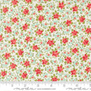 White w Red & Aqua Flowers