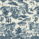 Blue Gray Cowboy Toile