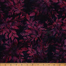 Batik Maroon w Fern Leaves