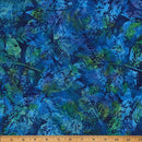 Batik Blue & Green Fern Leaves