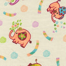 Flannel Elephants on Cream