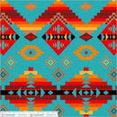 Fleece Turquoise Orange Yellow 58" Wide
