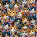Floral Packed Kitties Big Eyes
