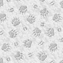Gray with Darker Bear Paw Prints