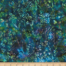 Green & Blue Mottled w Leaves Hint of teal & purple