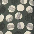 Green w Cream & Black Circles
