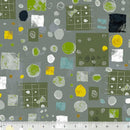 Green w Paint Splotches & Grafitti