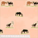 Horses Grazing on Peach